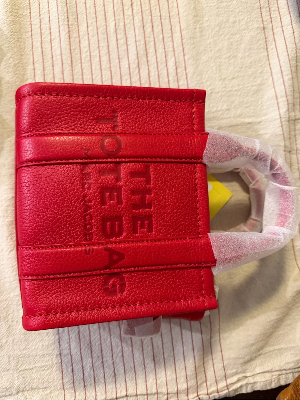 Marc Jacobs Red Pebbled Leather Mini Tote